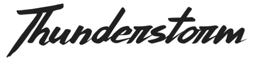 thunderstorm 80s style font