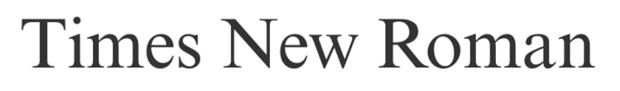 most popular serif fonts tnr screenshot