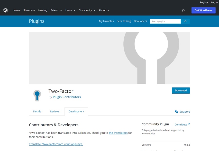 two-factor plugin screenshot