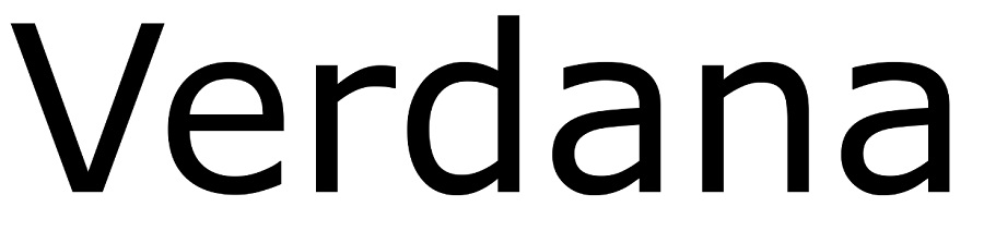 Verdana font