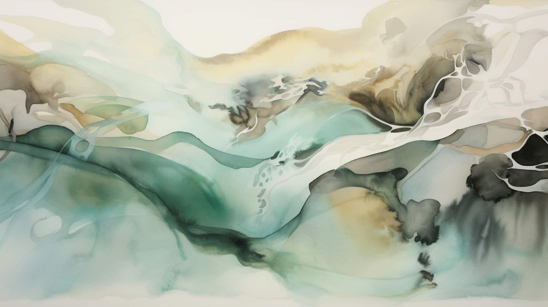 water_color_painting_with_teal_Olive_Green_and_Ivor_004f28ec-88dc-4570-b94e-84548d3dd781