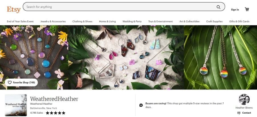 weathered heather screenshot how to sell on etsy