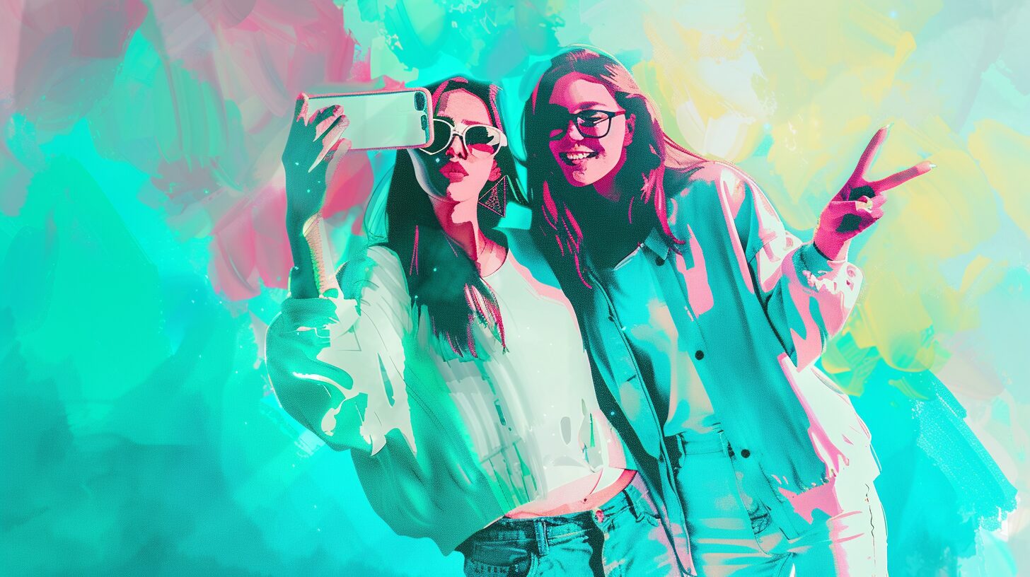 two women taking a selfie together