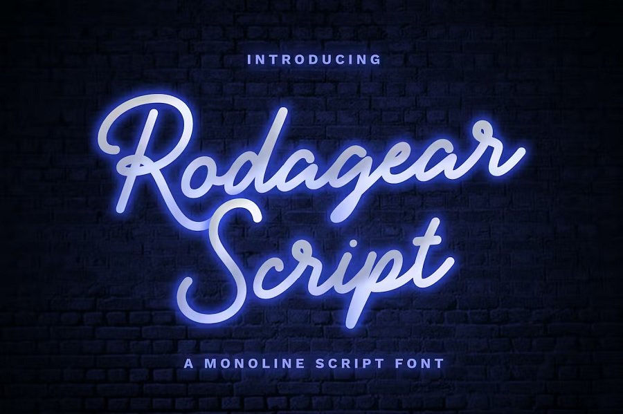 rodagear script font