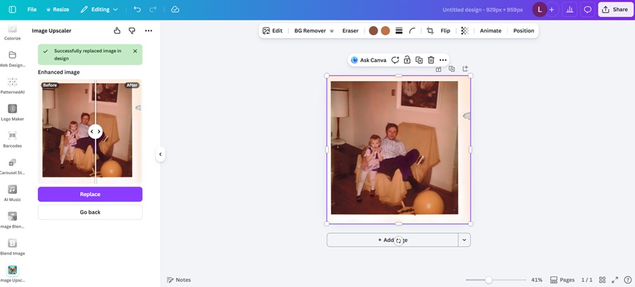 example from image upscaler