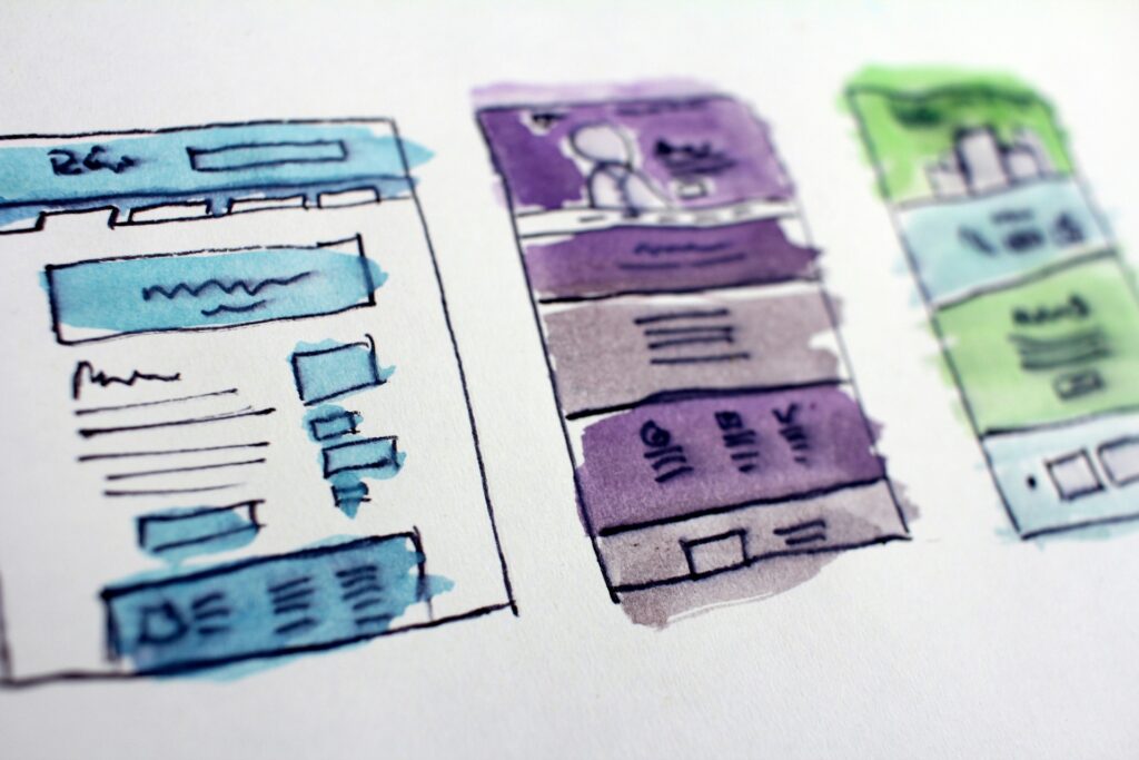 photo of a hand written design workflow