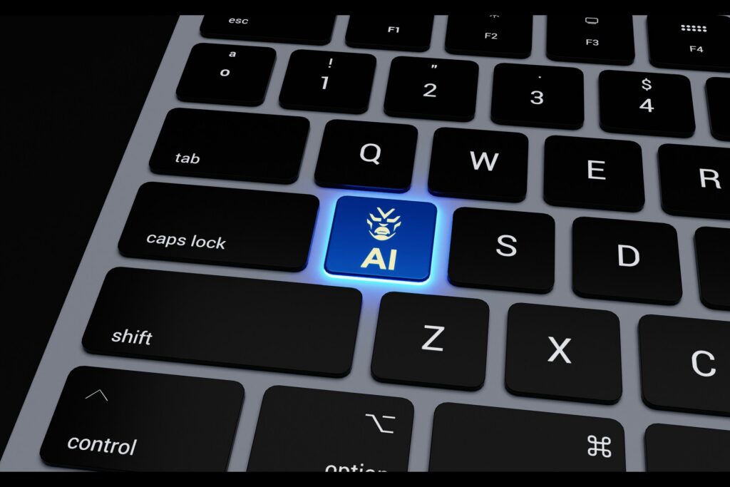 photo of a keyboard with a specific AI labeled tile