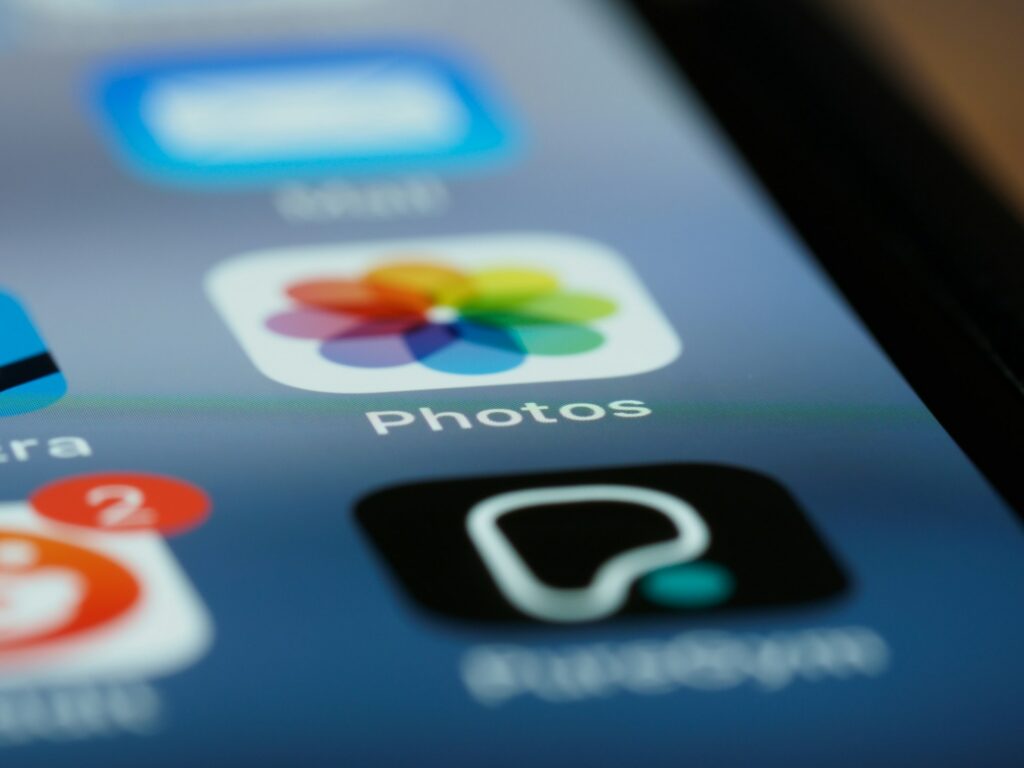Photos app on smartphone