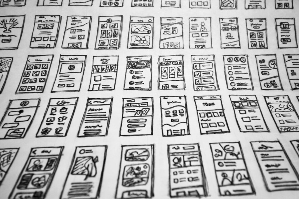 Website design story blocks