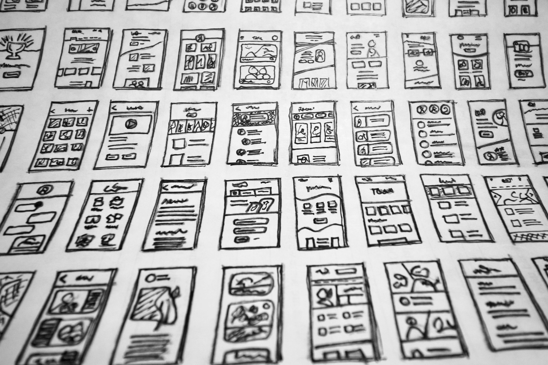 Website design story blocks
