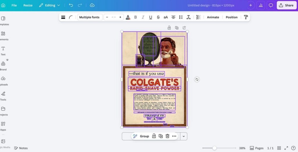 colgate public domain ad from early 1900s