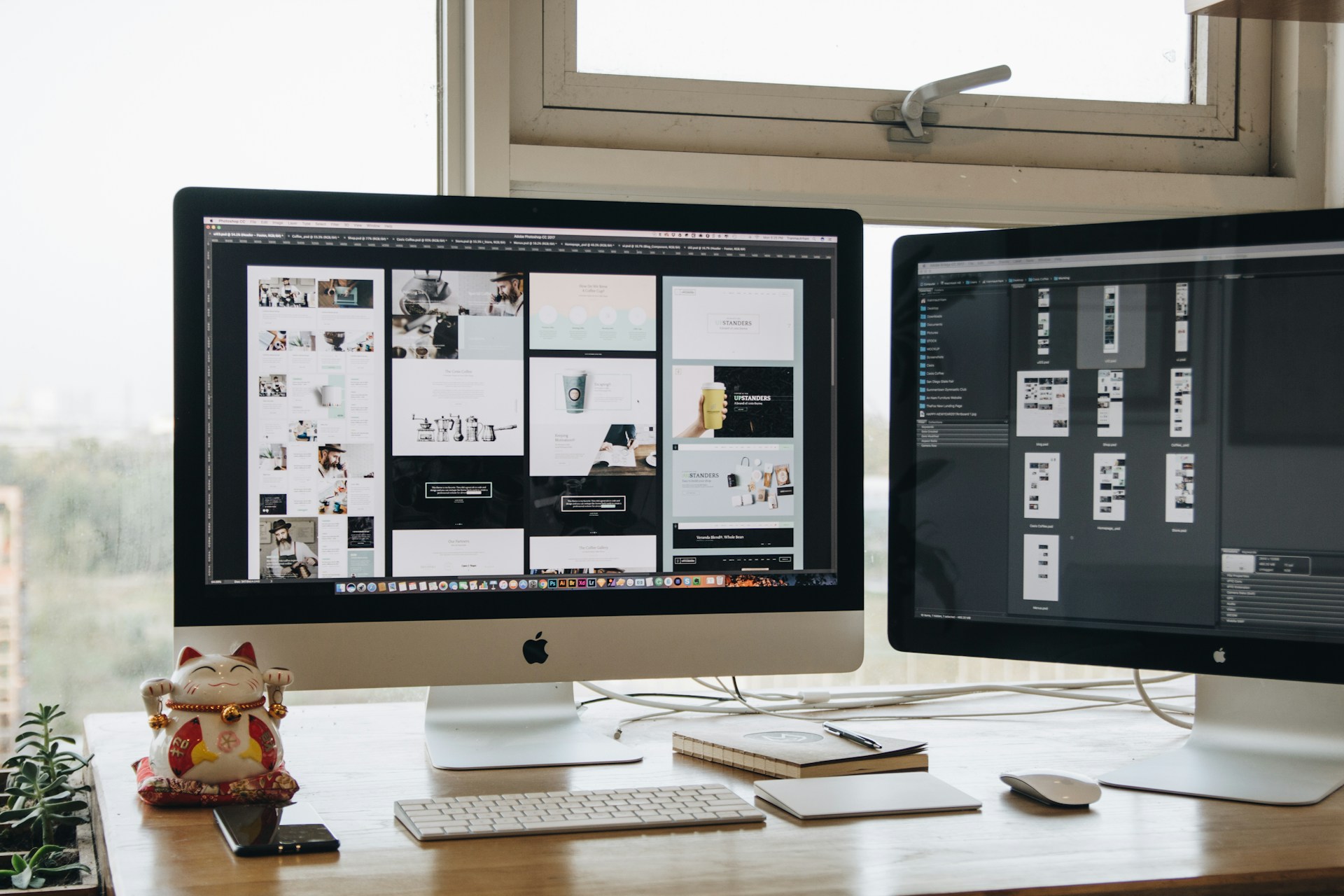 web design on computer using software