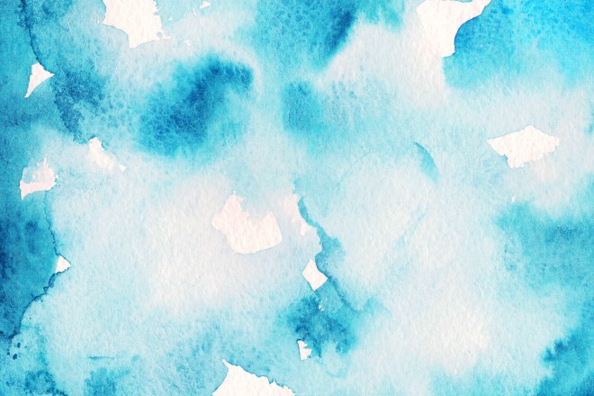 blue watercolor painting