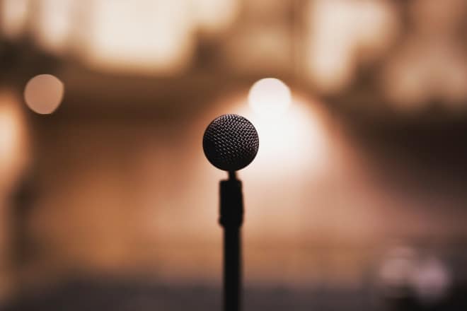 microphone and computer
