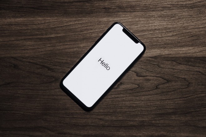 iphone on table