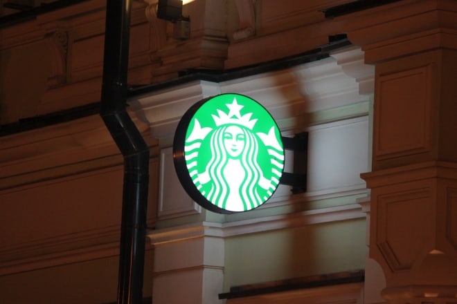 starbucks neon sign
