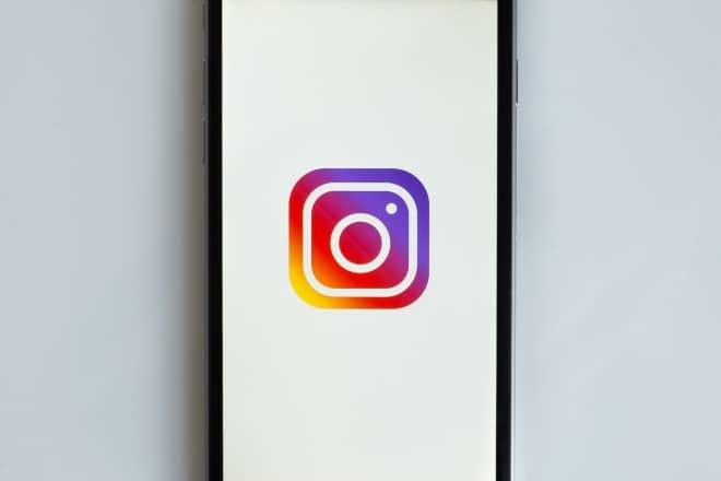 instagram on smartphone