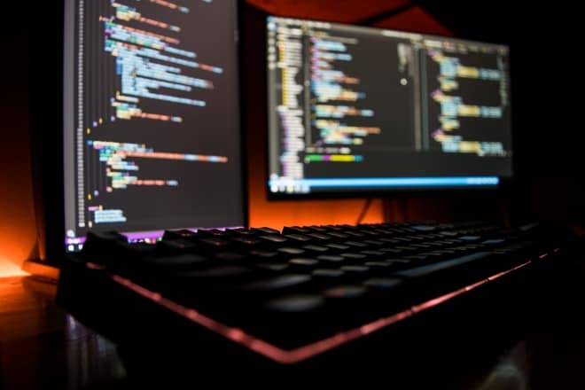 two monitors coding