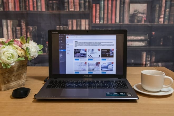 wordpress on laptop