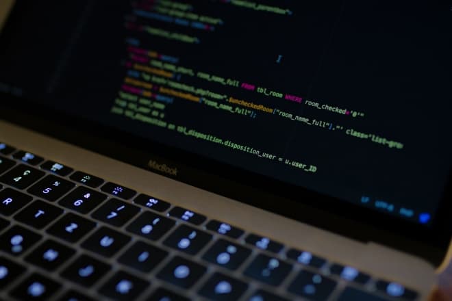 macbook with code