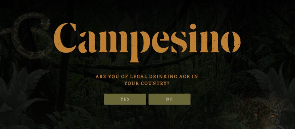 screenshot campesino home page