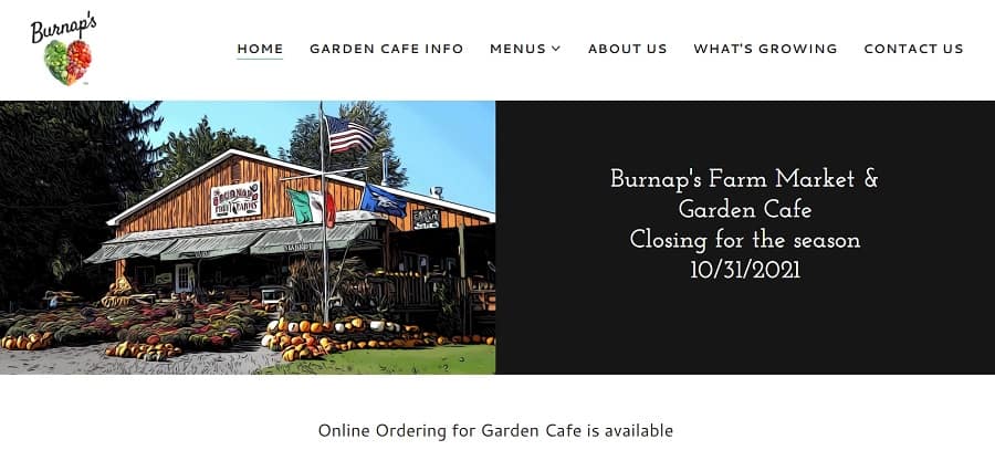 creative web designs like burnap's farm market and garden cafe