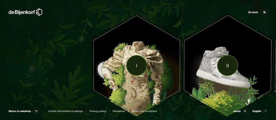 de bijenkorf website screenshot