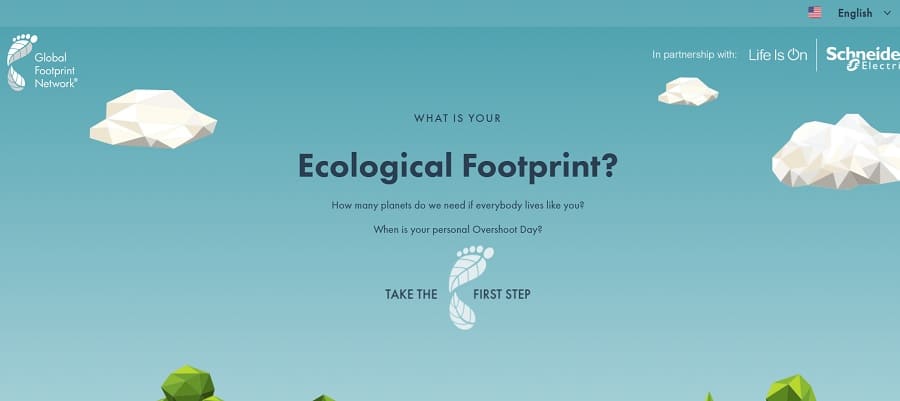 global footprint network parts of a website example 