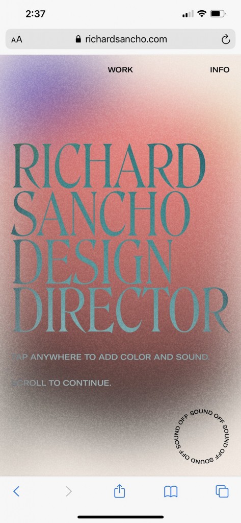 best mobile websites example richard sancho