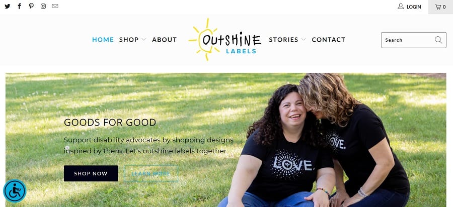 outshine labels screenshot