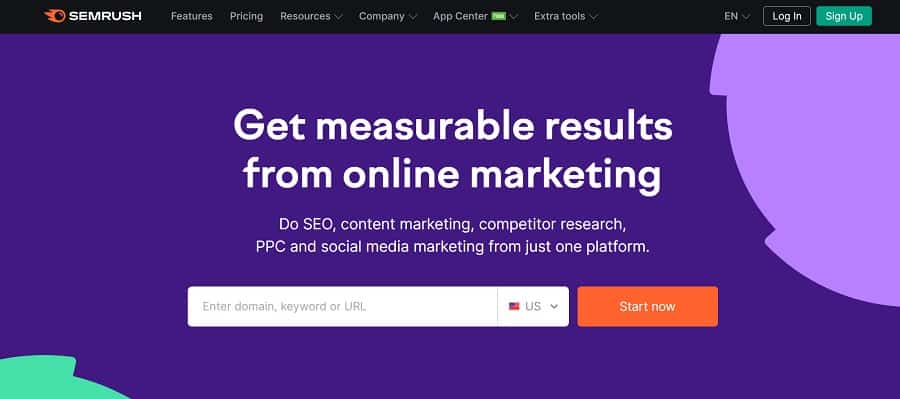 Triadic colors at SEMRush