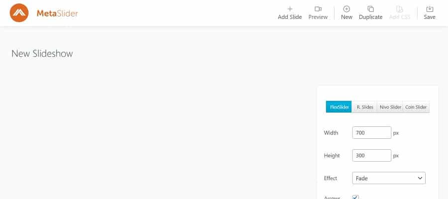create a new slider