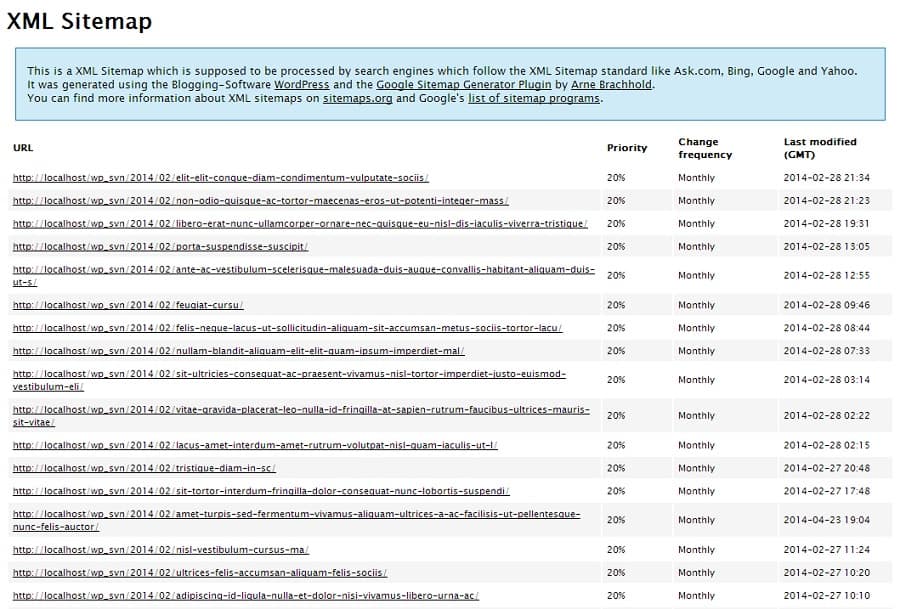 example xml sitemap