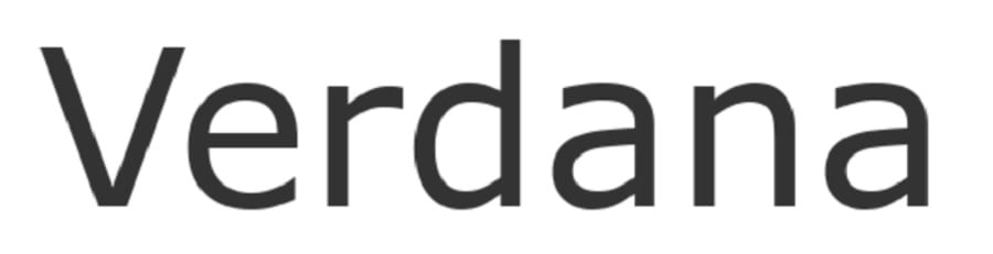 verdana font screenshot for best fonts for headers