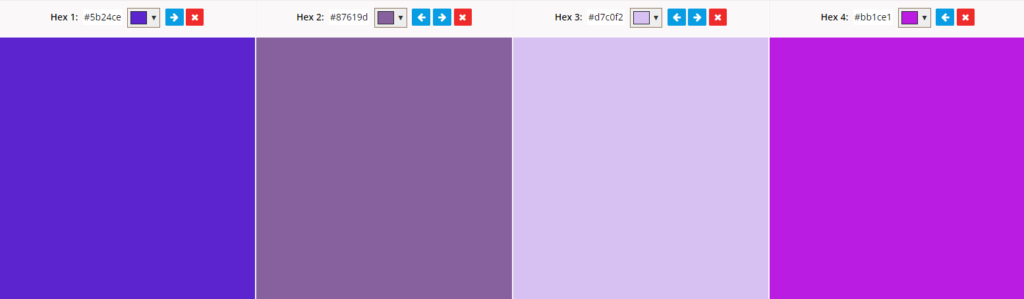 A purple color palette.