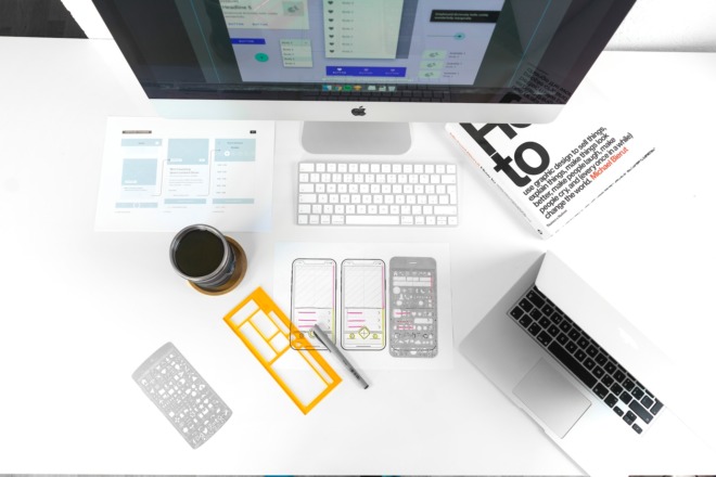 A UX designer's desk.