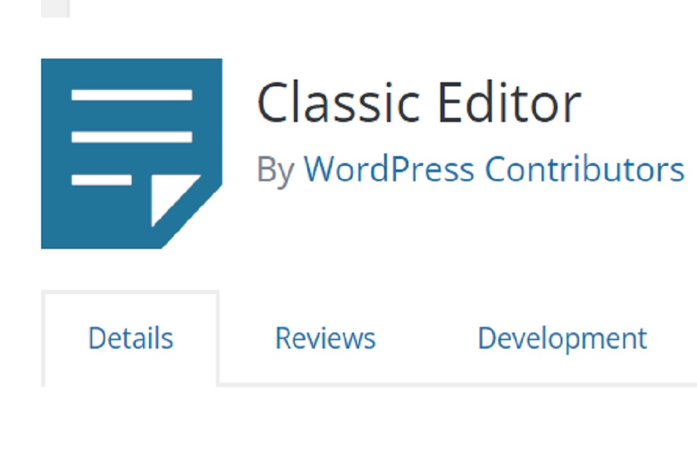 classic editor for wordpress