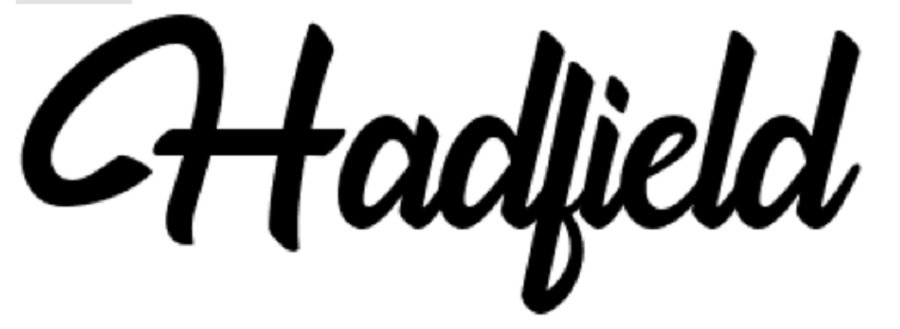 hadfield 80s style font