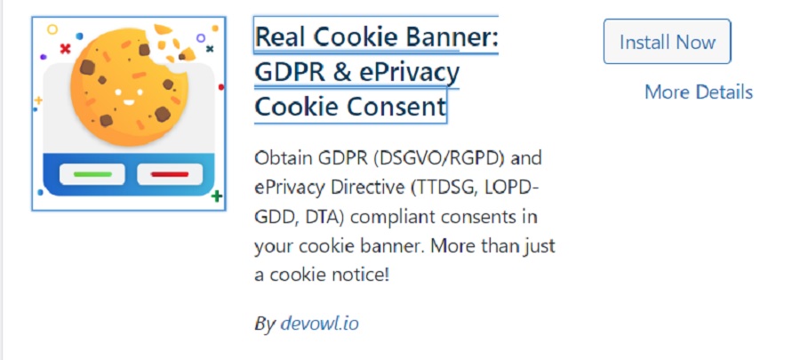 real cookie banner plugin install