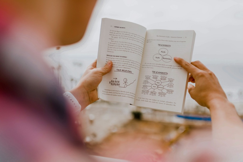 Man reading a book