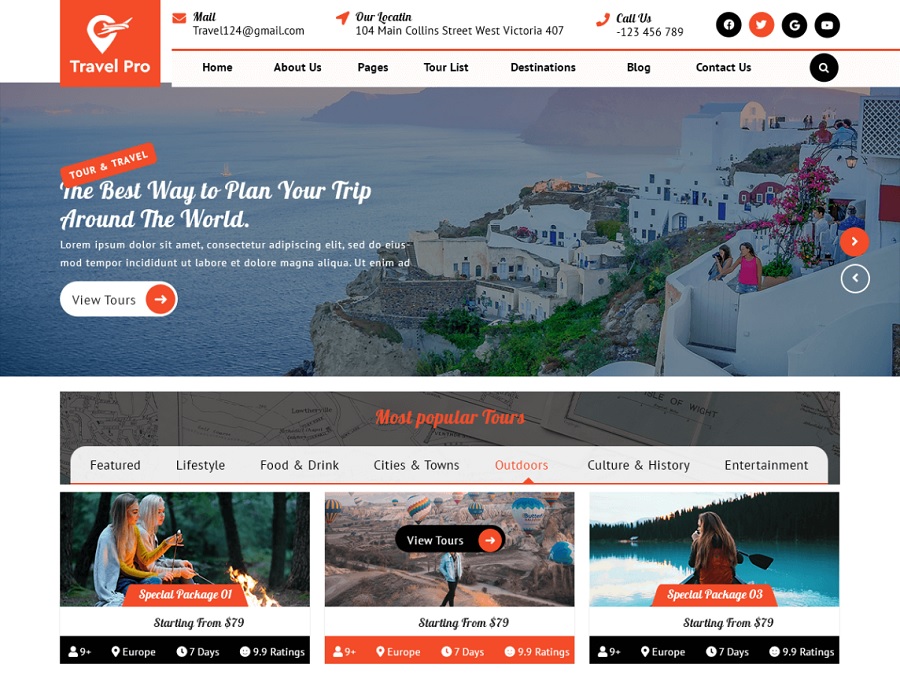 travel agency themes
