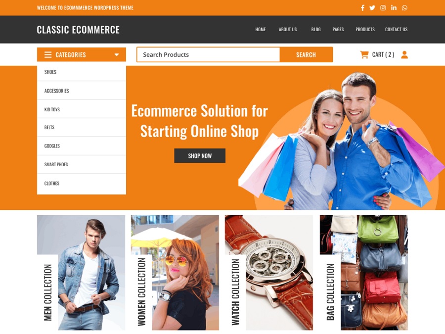 e-commerce themes examples