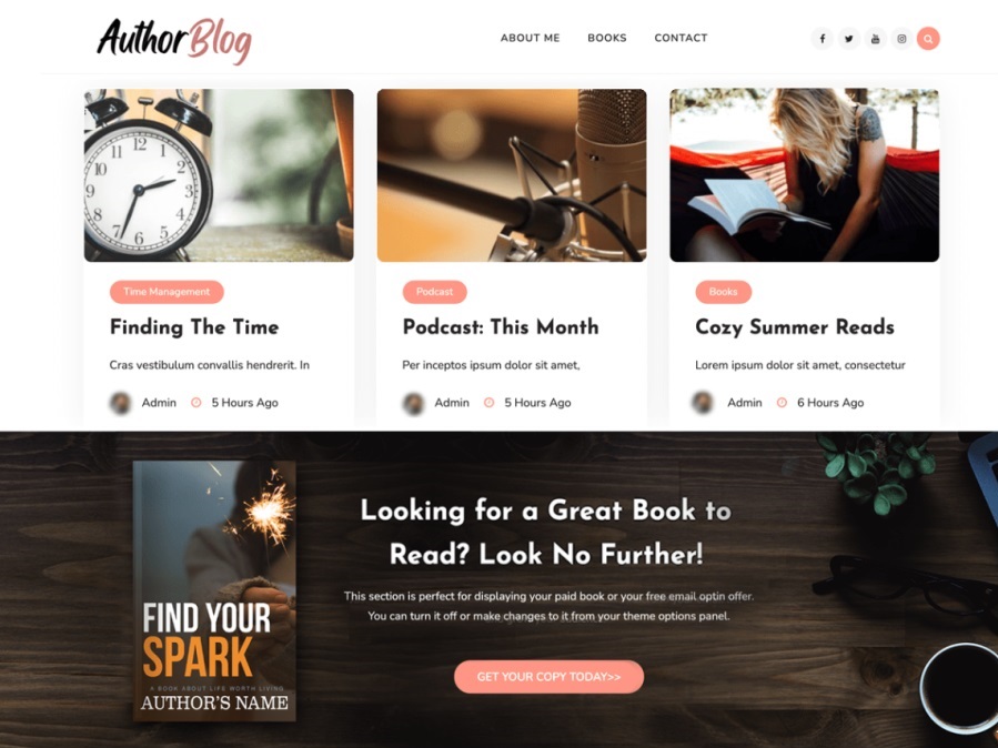 author blog author theme screenshot