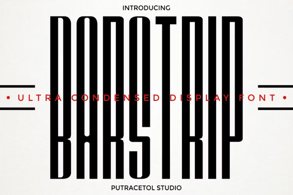 The Barstrip font