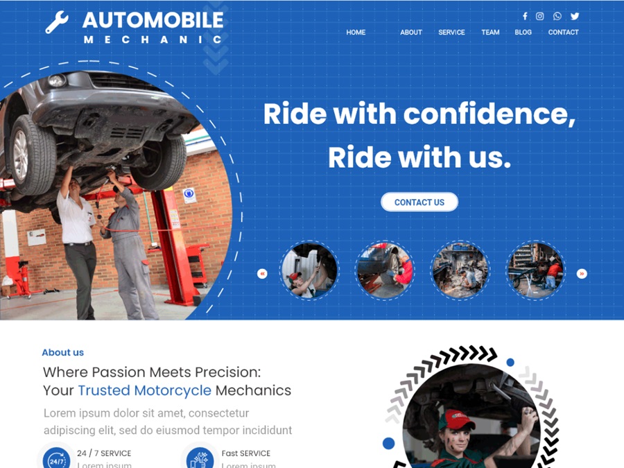 example of auto repair themes for businesses