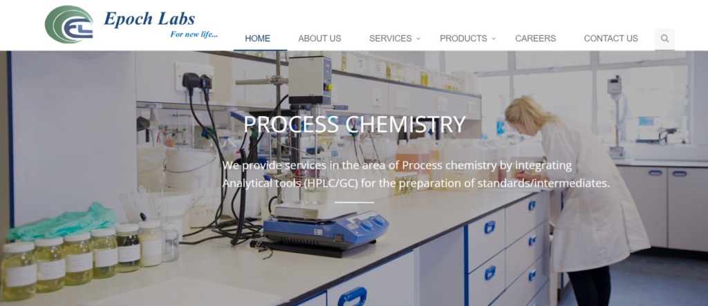 screenshot of epoch labs website