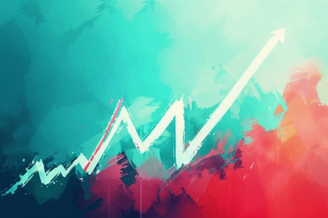 a graph showing an upward trend