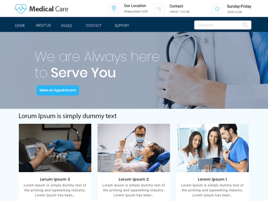 medical office themes screenshot