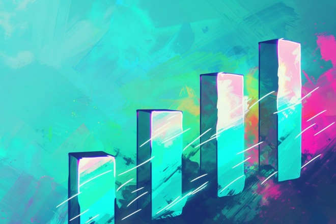 an abstract depiction of a bar chart