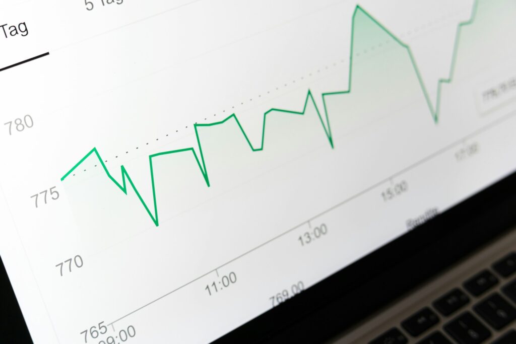 A green graph.